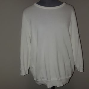 Land's end White sweater